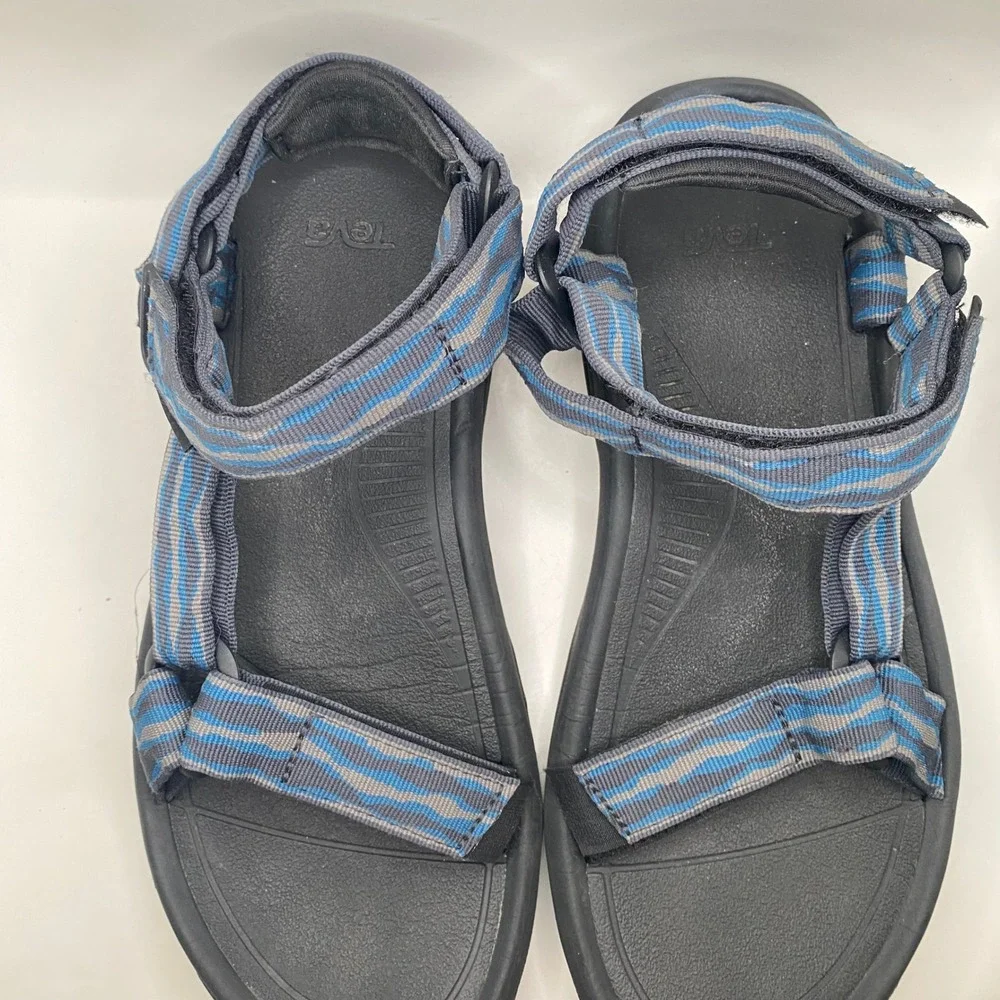 Teva Hurricane XLT2 Sport Sandals Mens 10 Blue Grey Wave Recycled Hiking Water